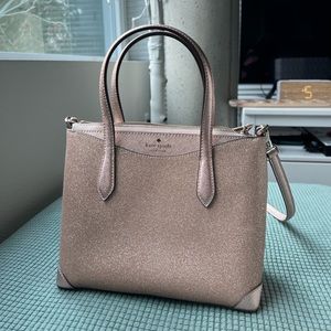 Kate Spade Rose Gold Glitter/Metallic Crossbody Purse